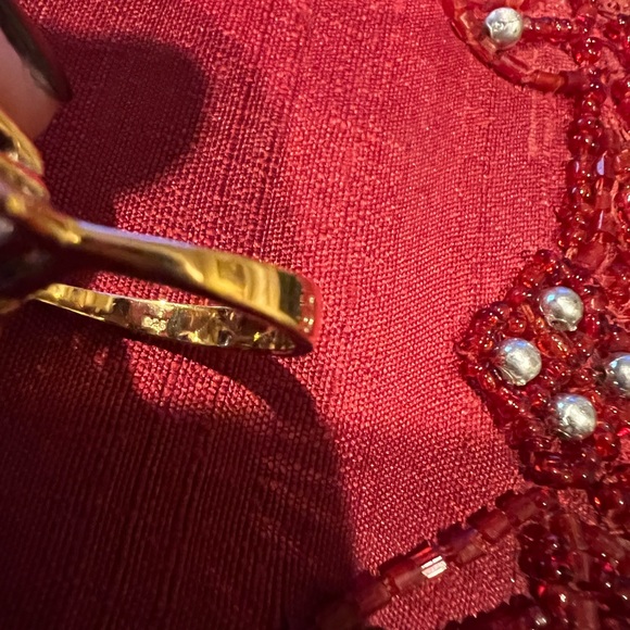 Hollywood Collection Norma Shearer Ring Emerald Cut &Trillion Stones 14k GP 925 - Picture 5 of 7